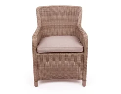 Rio Dusty Cafesæt m/2 spisestole - Ø 70 cm - m/vandafv. hynder