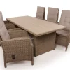Rio Dusty Havemøbelsæt m/6 pos stole - 94x210 cm - m/vandafv. hynder