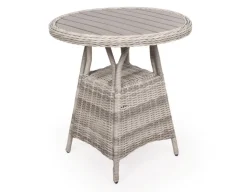 Rio Lys Grå Cafesæt m/2 loungestole - Ø 70 cm - m/vandafv. hynder