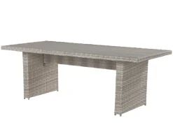 Rio Lys Grå Havemøbelsæt m/6 spisestole - 94x210 cm - m/vandafv. hynder