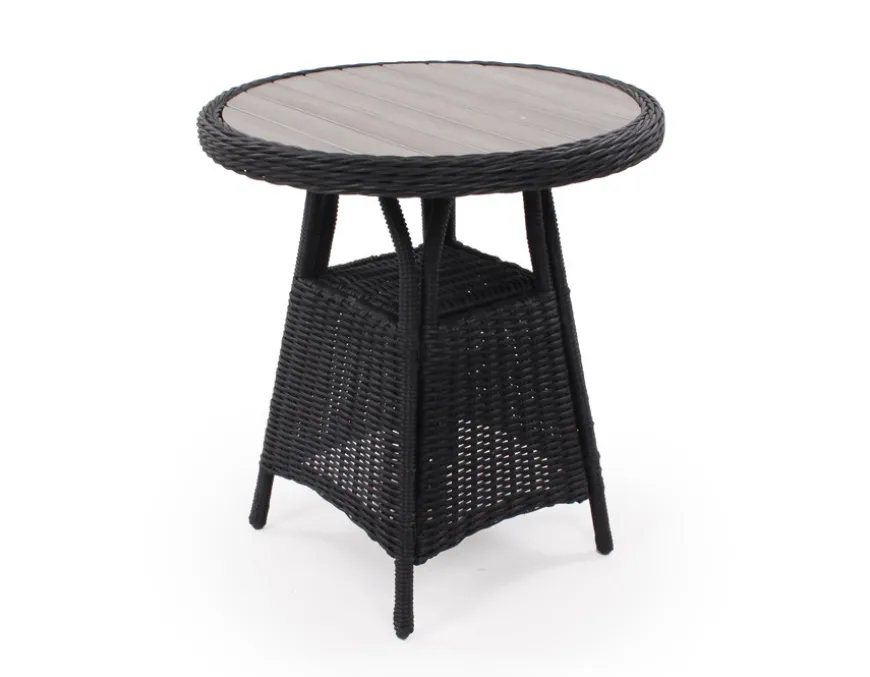 Rio Sort Cafesæt m/2 pos stole - Ø 70 cm - m/vandafv. hynder