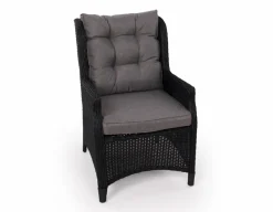 Rio Sort Havemøbelsæt m/6 loungestole - 94x210 cm - m/vandafv. hynder
