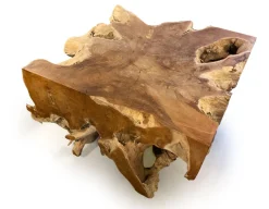 Rodbord - 80x80 cm - Teak