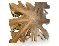 Rodbord - 80x80 cm - Teak
