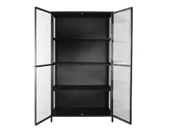 Ærøskøbing Vitrineskab i Metal - 90x40x160 cm - Sort