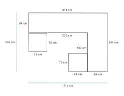 Sala Mega Modul loungesæt m/vandafv. hynder
