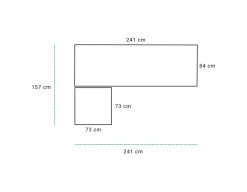 Sala modul loungesæt med chaiselong m/vandafv. hynder