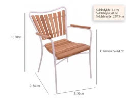 Samsø 170 cm Sæt med 6 stole