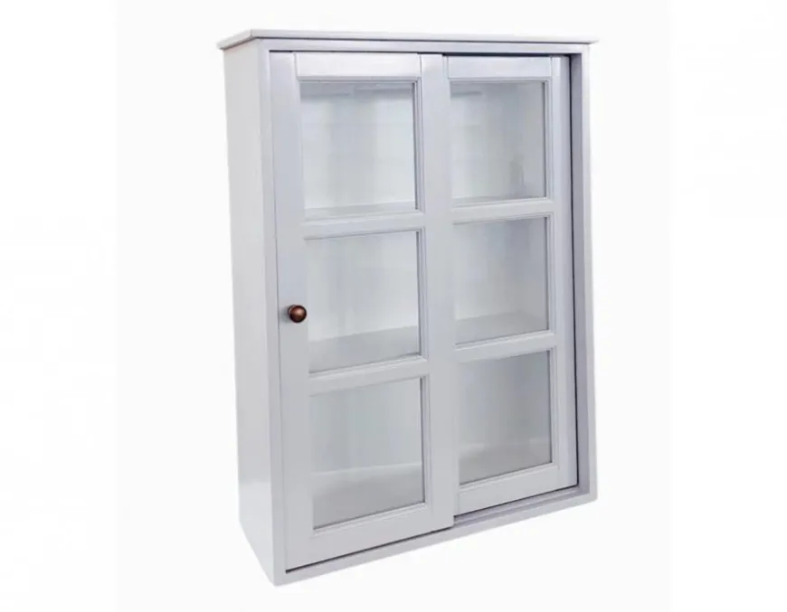 Sejerø Væghængt Vitrineskabe m/skydelåger - 70x50x20