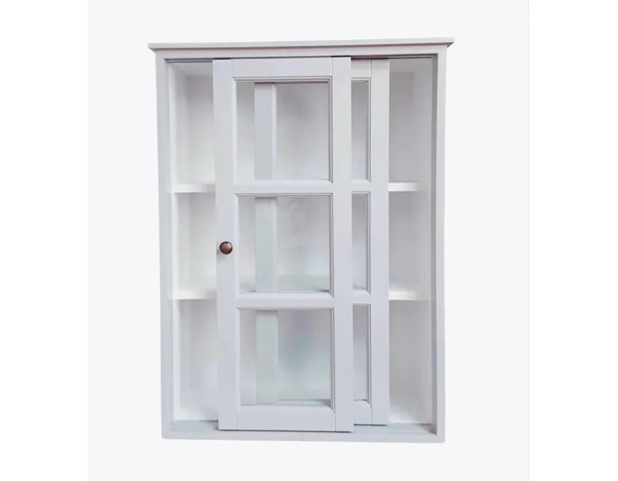 Sejerø Væghængt Vitrineskabe m/skydelåger - 70x50x20