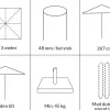 Signe Markedsparasol 3x3 Meter - Sort