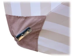 Signe Markedsparasol 3x3 Meter - Hvid/Beige Stribet