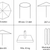 Signe Parasol Ø 3 meter - 2-delt - Olivengrøn