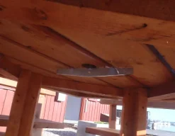 Smartfoot Parasolholder til træterrasse - Galvaniseret
