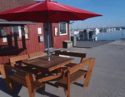 Smartfoot Parasolholder til træterrasse - Galvaniseret
