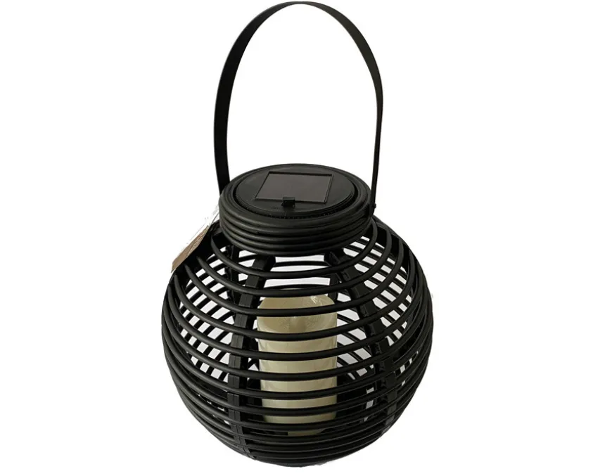 Solar lanterne, sort, Ø:21 x H: 21 cm