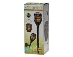 Solar LED-fakkel, 3-i-1, Ø:12 x H: 78 cm