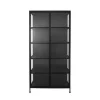Svaneke Vitrineskab i Metal - 92x40x201 cm - Sort
