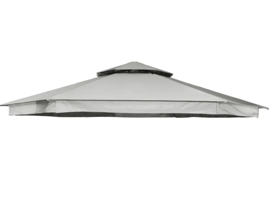 Tag til Luxus Pavillon 6-kantet Ø 4 meter - Lys grå