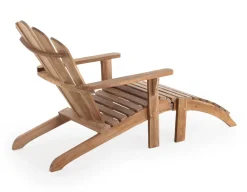 Teak Adirondackstol m/skammel