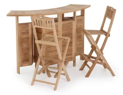 Teak barsæt m/2 barstole