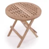 Teak Klapbord rundt