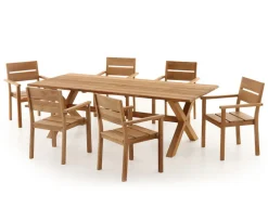 Thor 240 Hercules Teak Havemøbelsæt - m/armlæn