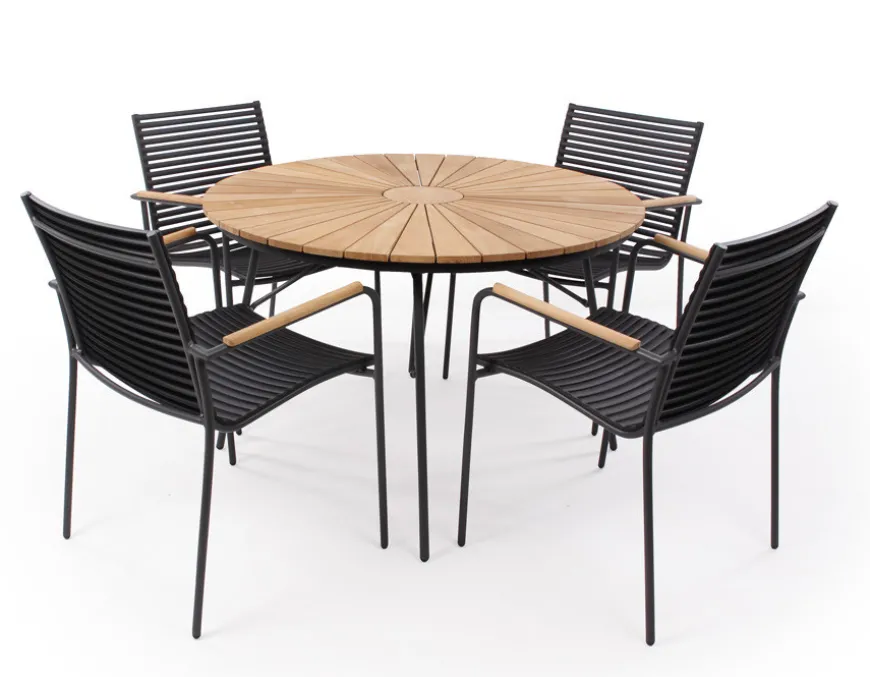 Tika Classic Samsø 110 cm Havemøbelsæt - Grå