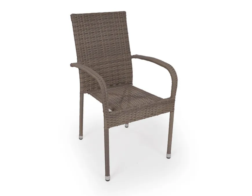 Tina Geneve Havemøbelsæt m/6 stole - Ø178 cm - Gråhvid/Dusty
