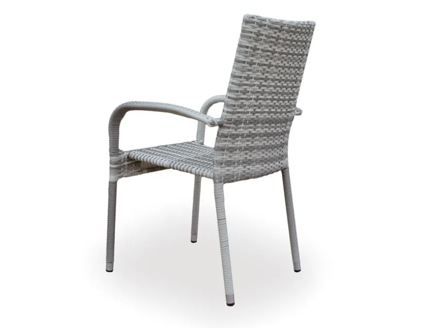 Tina Geneve Havemøbelsæt m/6 stole - Ø152 cm - Gråhvid