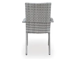 Tina Geneve Havemøbelsæt m/6 stole - Ø152 cm - Gråhvid