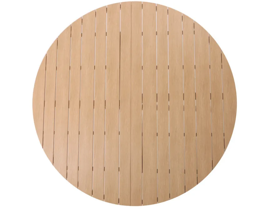 Tina Havebord - Ø: 178 Cm - Teak-look/Gråhvid