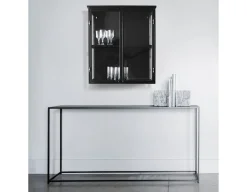 Tisvildeleje Væghængt Vitrineskab i Metal - 58,5x25x65,5 cm - Sort